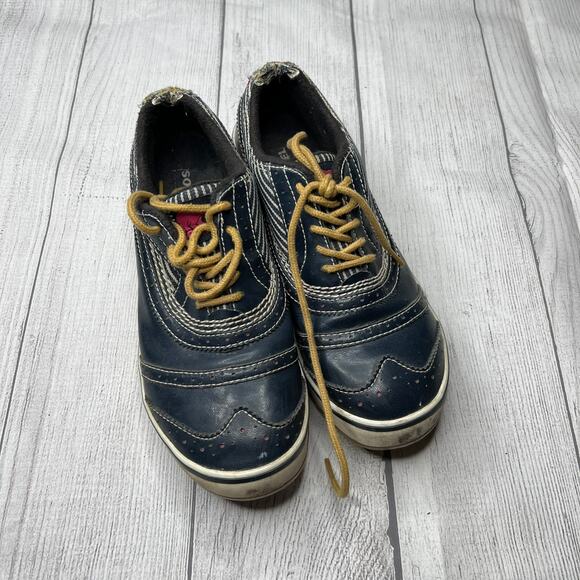 Sorel Tivoli NL 1628-007 Oxfords Navy Waterproof Duck Shoes Leather US 7 Men's - Picture 2 of 11